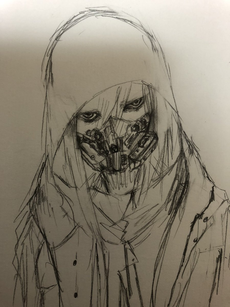 アナログでラフ描いてデジタルで手直ししてる 