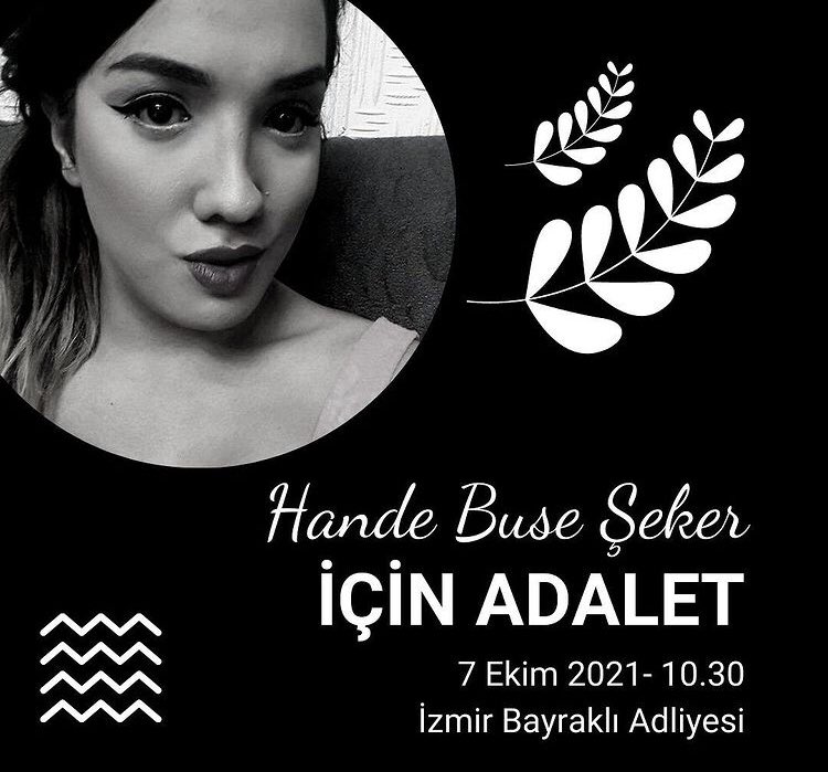 MadiDergi's tweet photo. İzmir’de polis olan müşterisi tarafından katledilen Hande Buse Şeker için adalet talebimizi yinelemek için 7 Ekim perşembe günü saat 10:30’da İzmir Bayraklı Adliyesi’ndeyiz!
#TransCinayetleriPolitiktir https://t.co/XRMxS28mCP