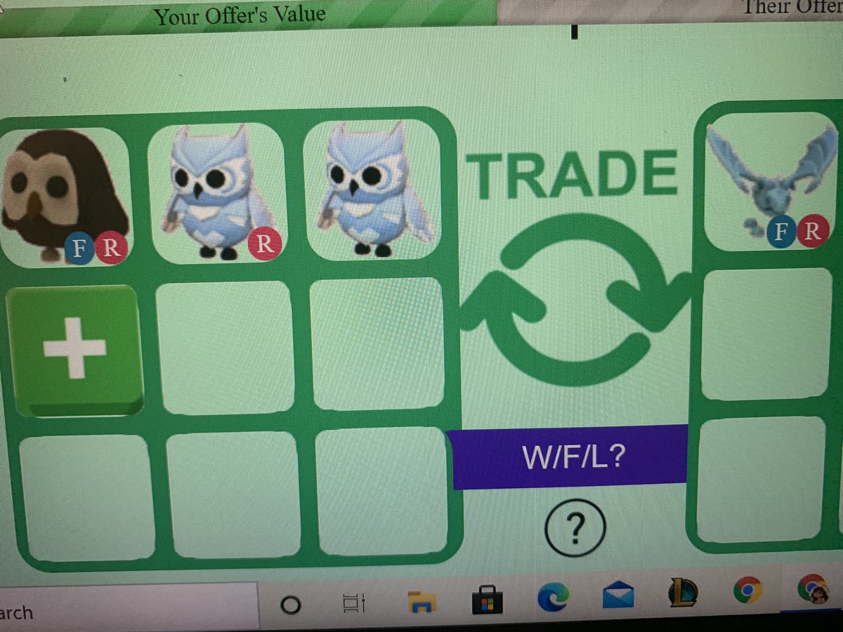 Would anyone like to do this? :D also wfl for me idk if adopt me Trading  values is right : r/AdoptMeTrading