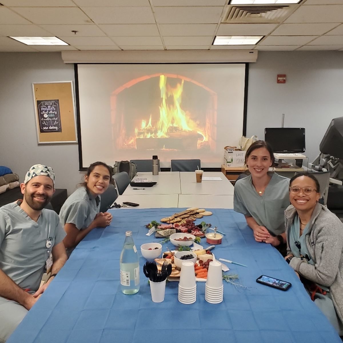 PrindezeMD's tweet photo. Find you a surgical residency fam that does on-call charcuterie nights… @GUH_WHCSurgRes https://t.co/wGnDOn4I0g