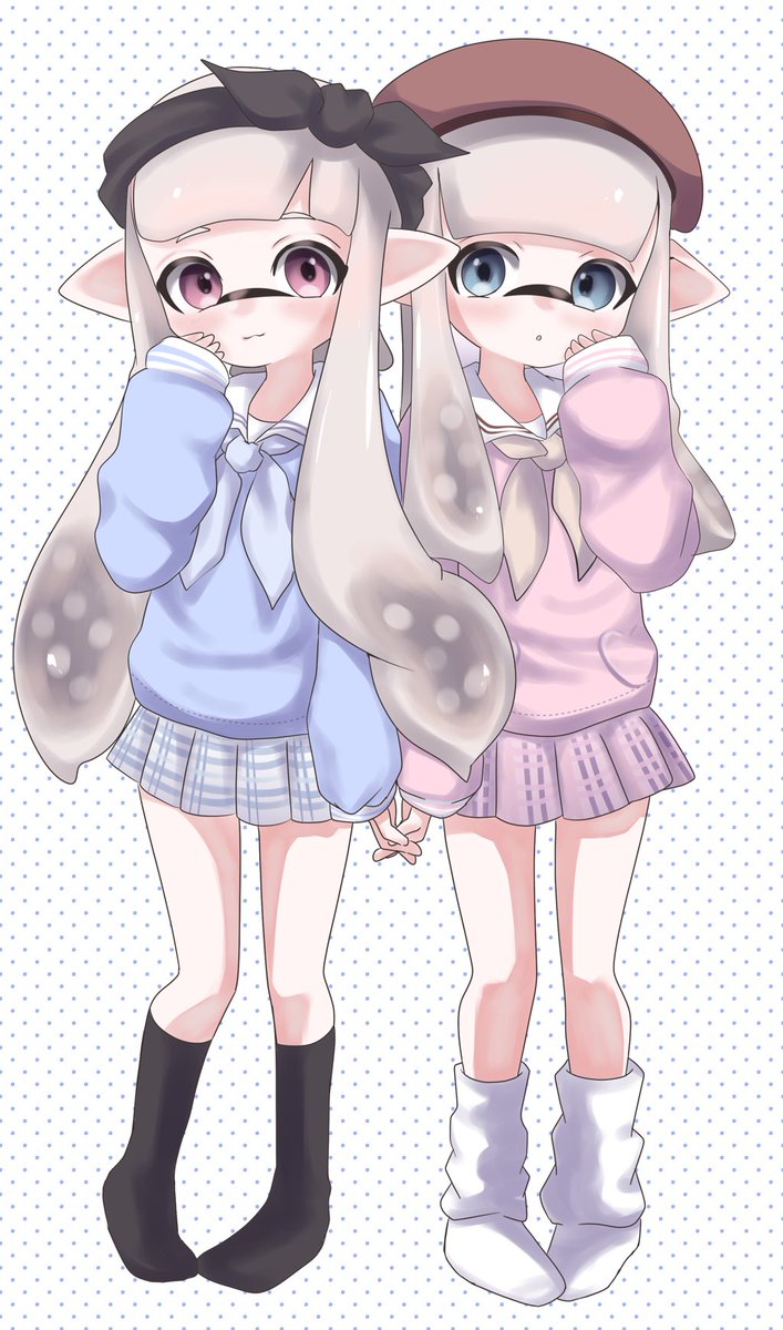 イカセーラーブルー Amp お花 たまにゃのイラスト