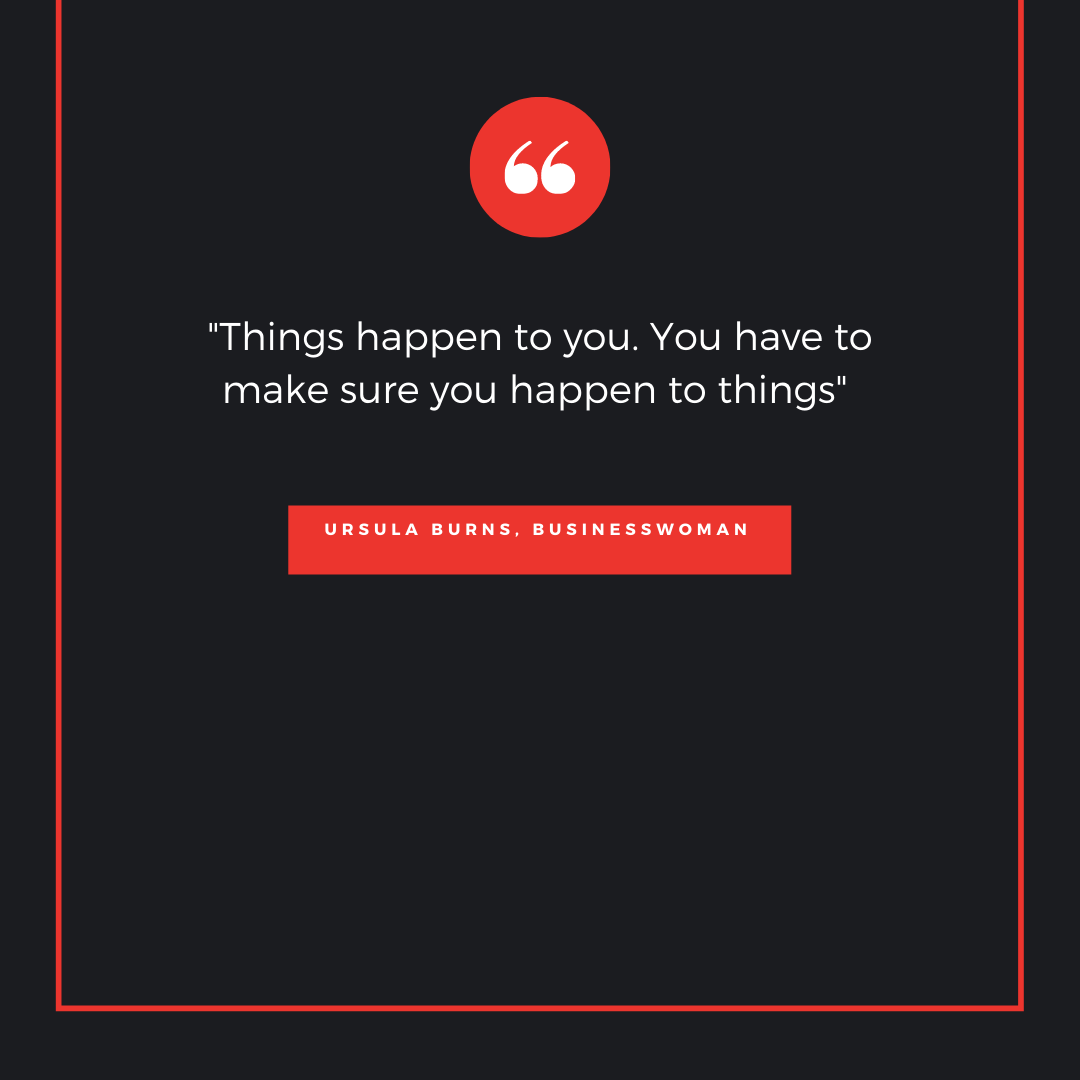Breathe_Corp's tweet photo. "Things happen to you. You have to make sure you happen to things"-Ursula Burns, Businesswoman 

#corporatewellbeing #mentalhealth #wellbeing #motivation #quotes #inspiring #uplifting https://t.co/PFbRj4xDsj