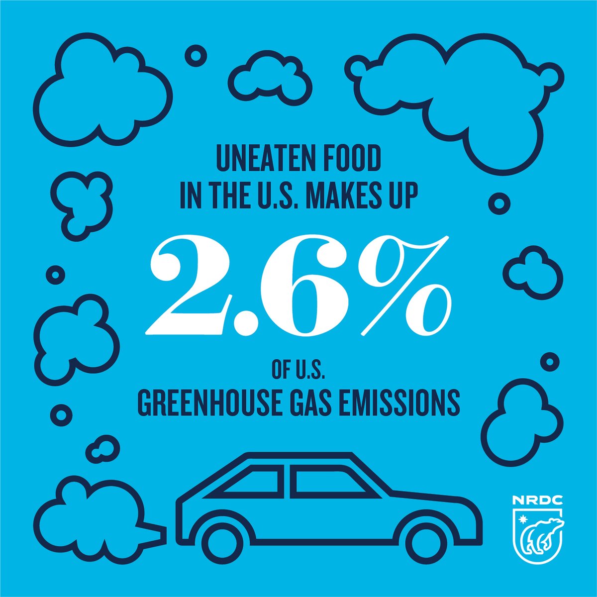 🗑️ Food waste in the United States is responsible for at least 2.6% of all U.S. greenhouse gas emissions. 
🥕♻️ Help reduce toxic gasses by becoming a Food Waste Warrior. Enhance your food saving skills ➡️ bit.ly/3AQYhDl
PC: @NRDC_org
#FoodforThoughtFriday #JCMakeItGreen