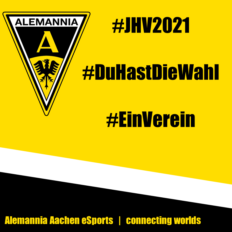 ATSV1900eSports's tweet photo. Am 02.10.21 um 10:00 Uhr findet im Tivoli die Jahreshauptversammlung 2021 statt.

Es stehen richtungsweisende Wahlen an. Es wird u. a. ein neues Präsidium gewählt, welches die Geschicke unseres Vereins in den nächsten vier Jahre maßgeblich prägen wird.

#DuHastDieWahl #EinVerein https://t.co/HW9EA7nLfx
