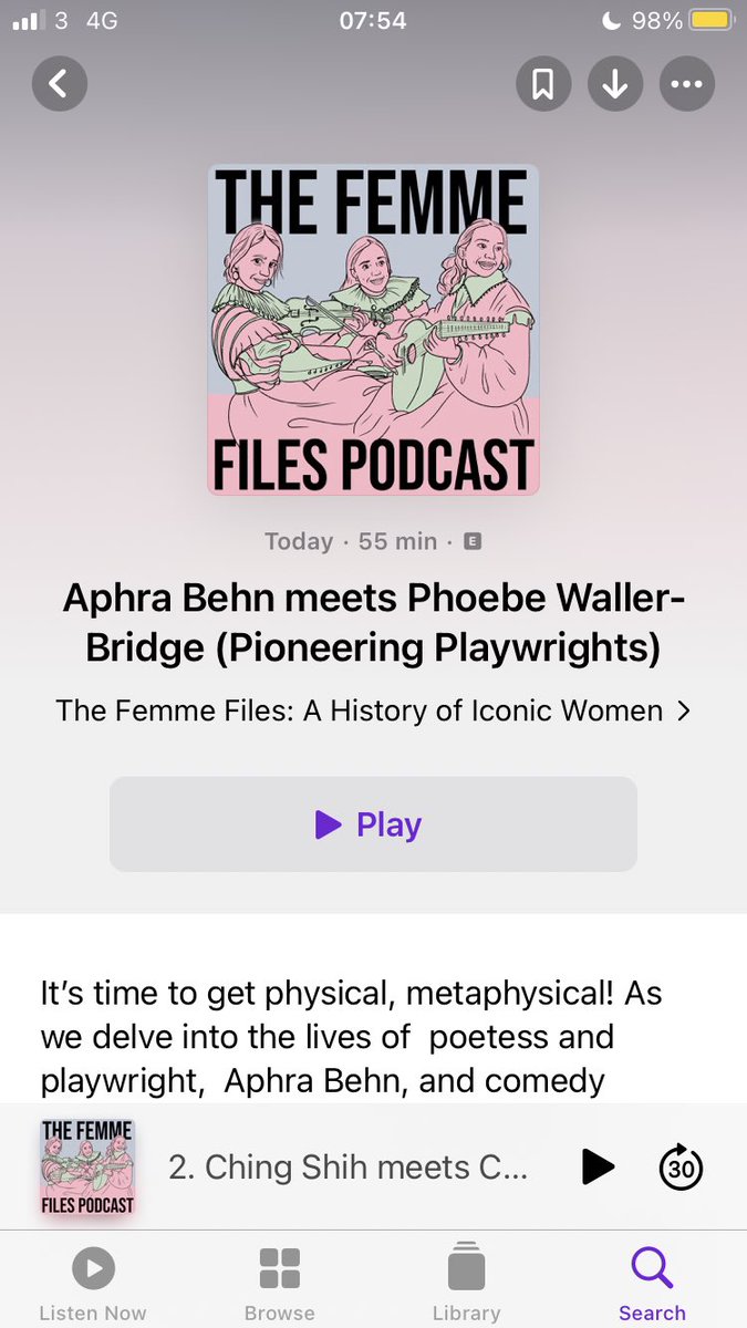 Our latest episode, Aphra Behn meets Phoebe Waller Bridge is out now and available on <a href="/ApplePodcasts/">Apple Podcasts</a> and <a href="/Spotify/">Spotify</a> ✨