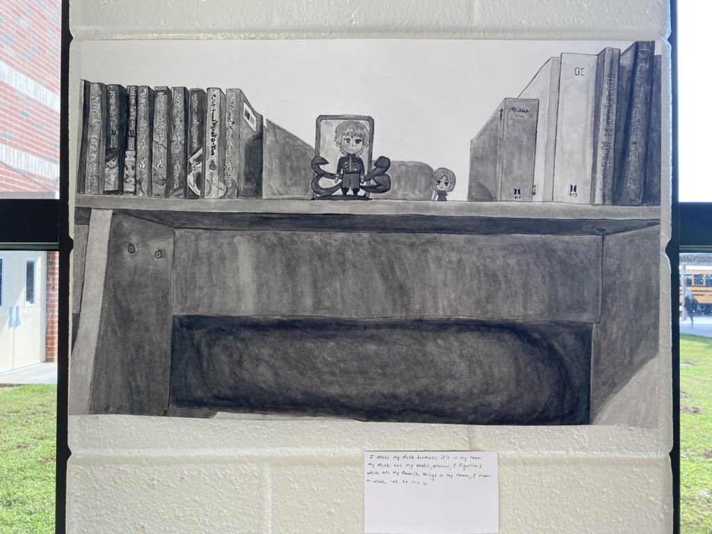 clifton_creates's tweet photo. Linear Perspective and Places of Significance by Drawing 1 in pen and ink wash! So proud of these artists! Go see their work up by the North Gym @CHS_Warriors #artworkiswork https://t.co/UGE4bjcIaG