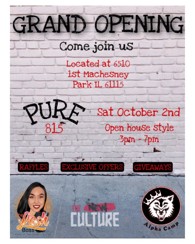 AlphaCampBrand's tweet photo. GRAND OPENING 10/2/21

Come &amp; support us on this great milestone.
 🐺🐺🐺🐺

New Merch &amp; more!! 

Details below ⬇️ https://t.co/TsEZ32jSYu
