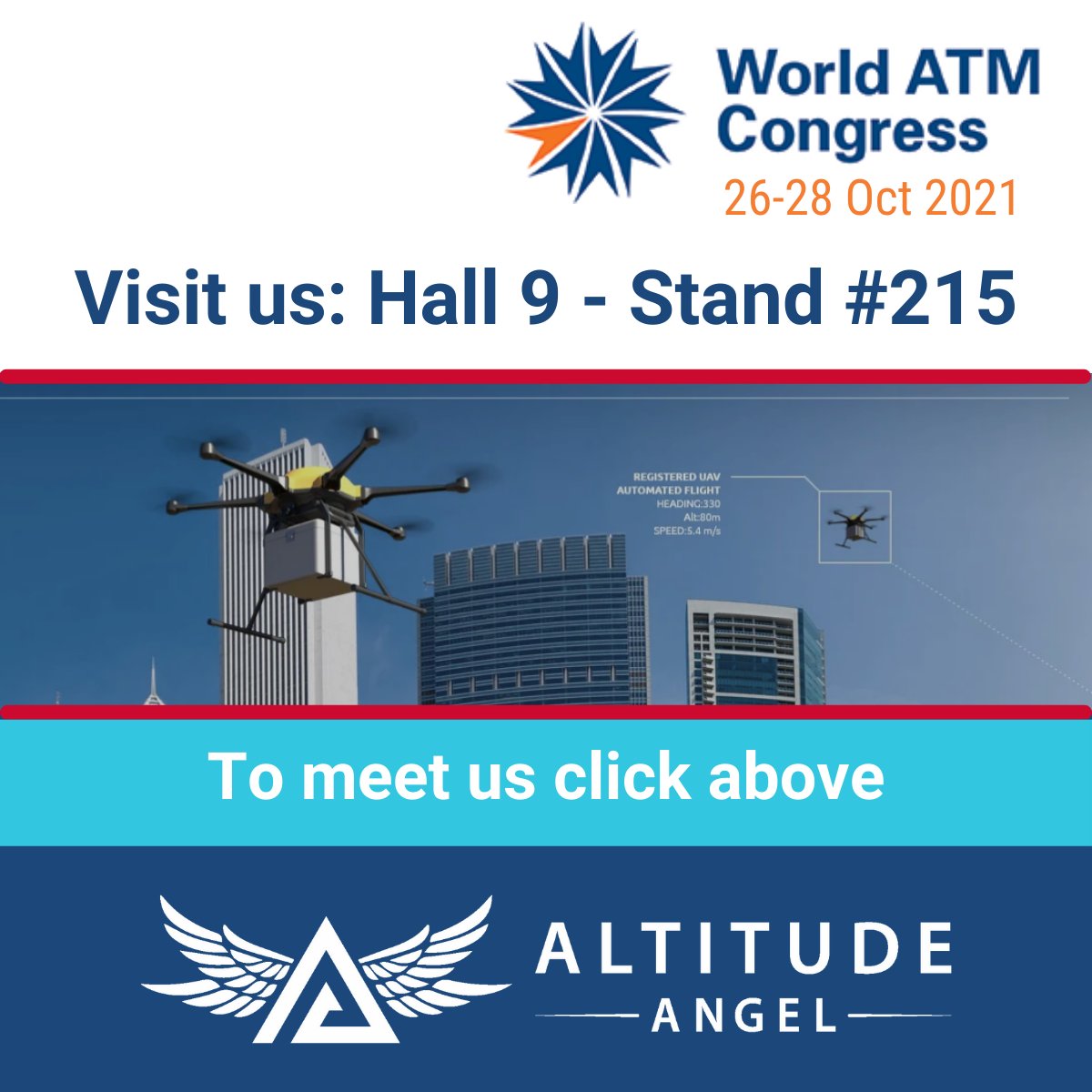 altitudeangel's tweet photo. The countdown has begun! We'll be at @WorldATM_now, will you? If you want to meet us on our stand to discuss all things #utm click on the link below so we can make arrangements. #utmready #dronesforgood
👉https://t.co/IEwWhZKWJN https://t.co/BrVVrM7wKR