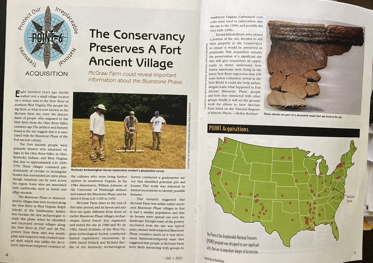 The Fall 2021 issue of American Archaeology magazine profiles two West Virginia topics: the Battle of Blair Mountain and the McGraw Farm Fort Ancient site in the New River Valley.