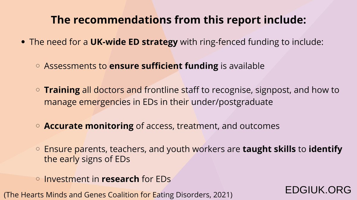 "The Cost of Eating Disorders (EDs) in the UK 2019-2020" report was published last week and we'd like to highlight a few key details presented and why the need for an increased awareness for EDs are so crucial. Details about the report are in the images. edgiuk.org