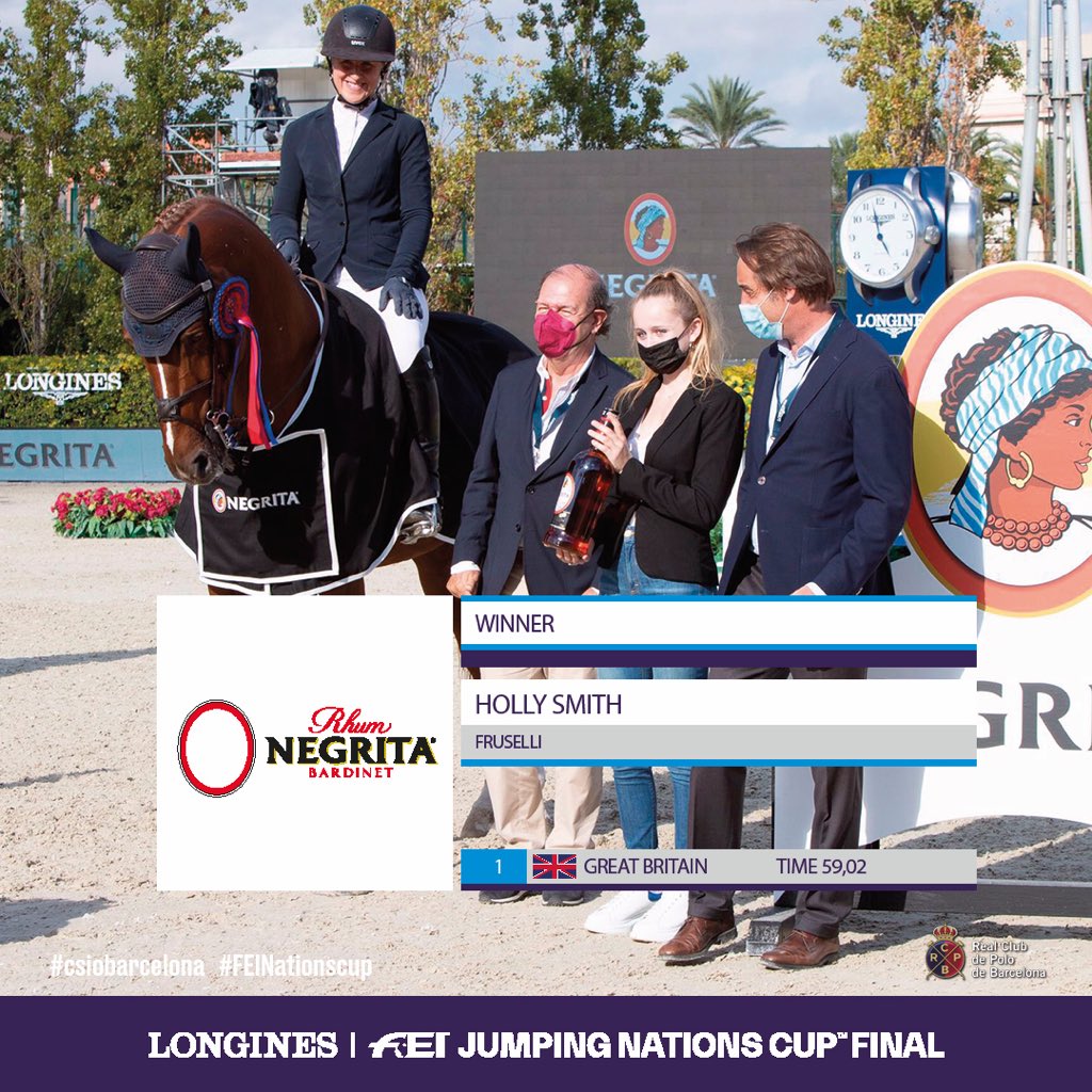 CSIOBarcelona's tweet photo. CONGRATULATIONS to the great winner of the Copa Negrita @ronnegrita 🤩🙌🏼 @hollysmithsj - Amazing job! Huge congratulations 🥳💜
🥈 @lillieckeenan
🥉 Spencer Smith
#CSIOBarcelona #CopaNegrita #RCDPB #RonNegrita #ShowJumping @equestrianteamgbr
📸Photo: @nacholano https://t.co/76jtsKw8LI