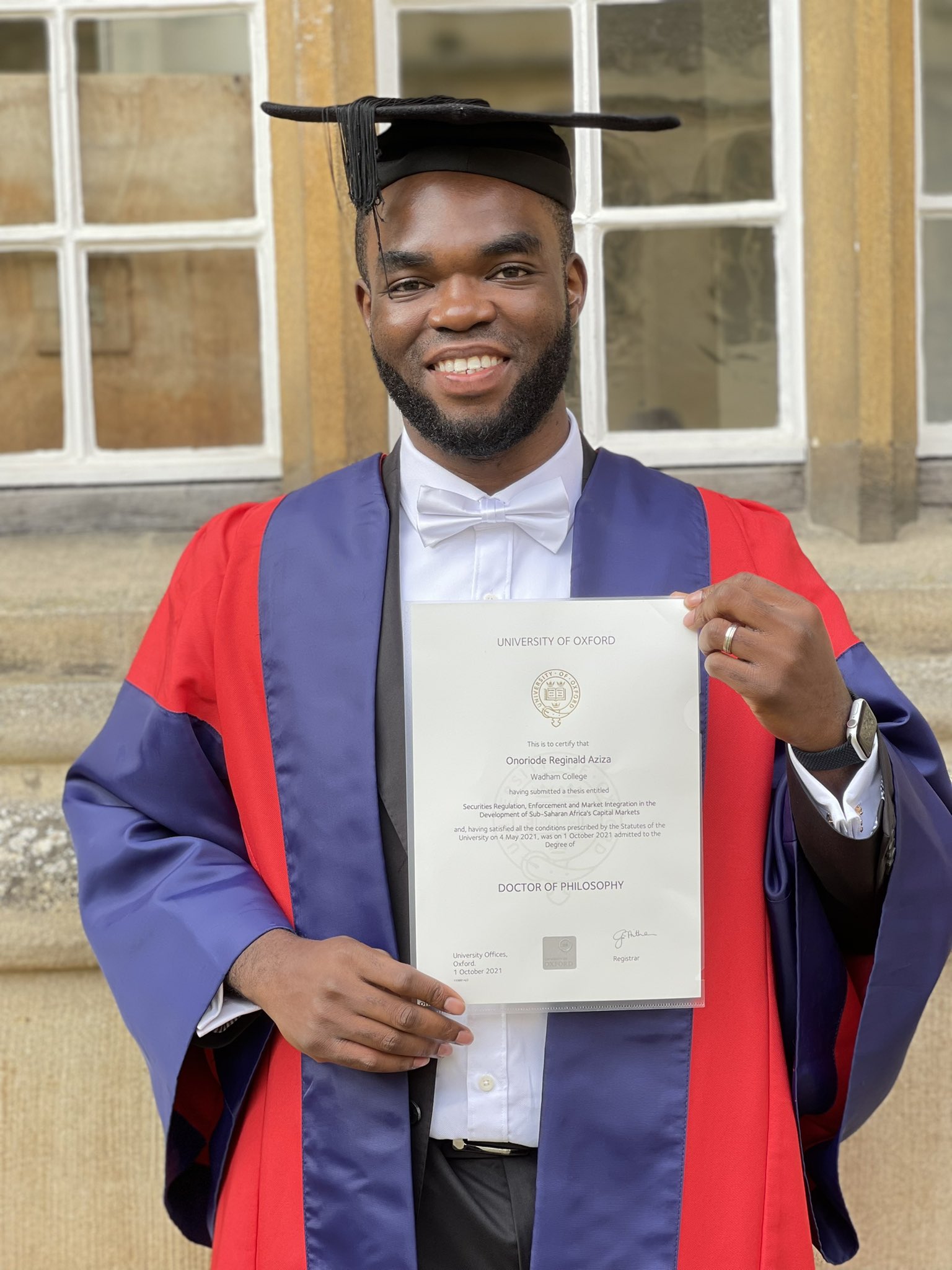 Dr. Reginald Aziza on X Simply grateful DPhil Law University of Oxford https t qUyelFmR0R X