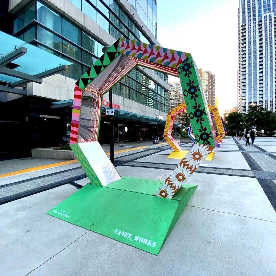 DowntownYonge's tweet photo. Meet our second artist, Gosia Komorski ! Check out her portal in College Park until October 19! @gosiakomorski 

#YongeLove #ShowLoveTO #RestoreTheCore https://t.co/1KGsJmLnRm