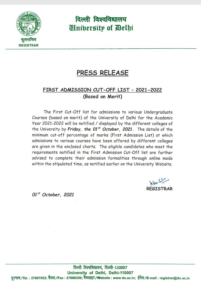 University of Delhi tweet media