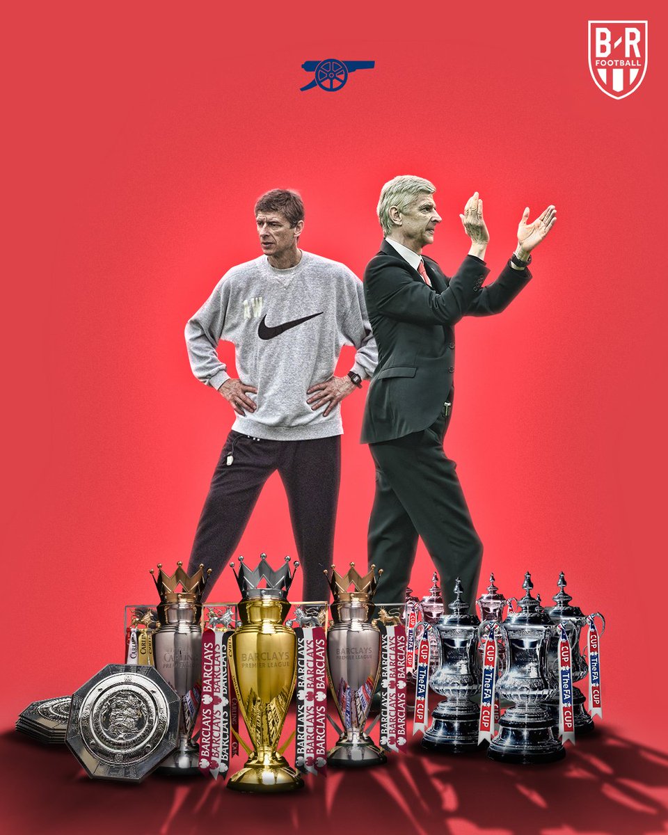 brfootball's tweet photo. 22 years
1,235 games
3x Premier League 
7x FA Cup
7x Community Shield

On this day in 1996, legendary manager Arsene Wenger joined Arsenal 🔴 https://t.co/SYlHiCRLSu