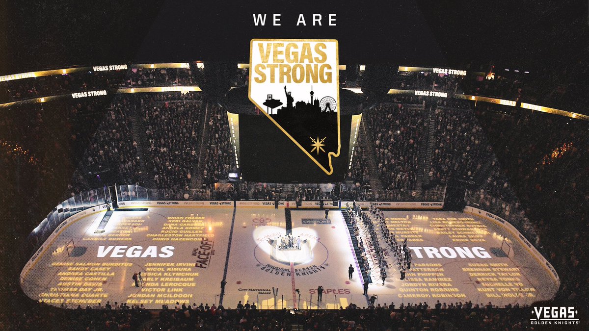 The Las Vegas community will always remember the lives lost on Oct. 1, 2017.  

The Golden Knights continue to honor the victims and thank the first responders who keep our city safe today and every day. 

We are #VegasStrong.