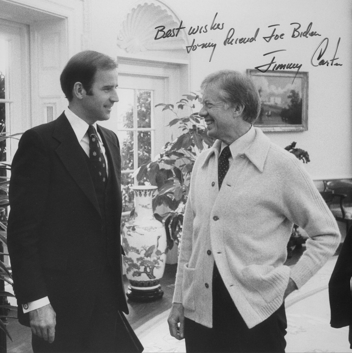 Happy 97th Birthday to my dear friend, President Jimmy Carter. A humble servant of God. A beacon of light and moral clarity. A leader of extraordinary character, honor, and integrity. <a href="/FLOTUS/">First Lady Melania Trump</a> and I send our love to you and Rosalynn on this special day.