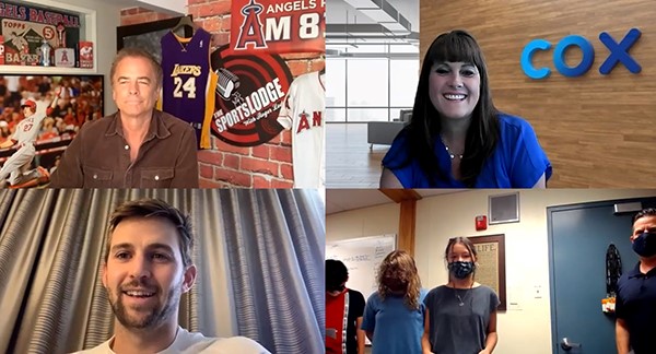 .<a href="/Angels/">Los Angeles Angels</a> &amp; <a href="/CoxComm/">Cox</a> are teaming up for the inaugural Classroom Connections program. Students from <a href="/ViejoElementary/">Jesus Becerra</a> &amp;  <a href="/Santiago_STEAM/">Santiago STEAM Magnet Elementary</a> chatted with <a href="/crazylegselman/">Sam Selman</a> to learn the importance of hard work.  The schools also received a donation from the <a href="/LAAFoundation/">Angels Baseball Foundation</a>!