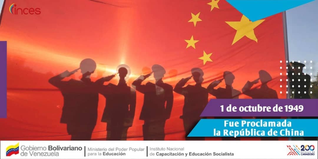 IncesTrujillo1's tweet photo. China conmemora hoy #01Oct su 72 aniversario como República Popular, que surgió en 1949 tras un importante proceso revolucionario. https://t.co/NKRCMSfF1e