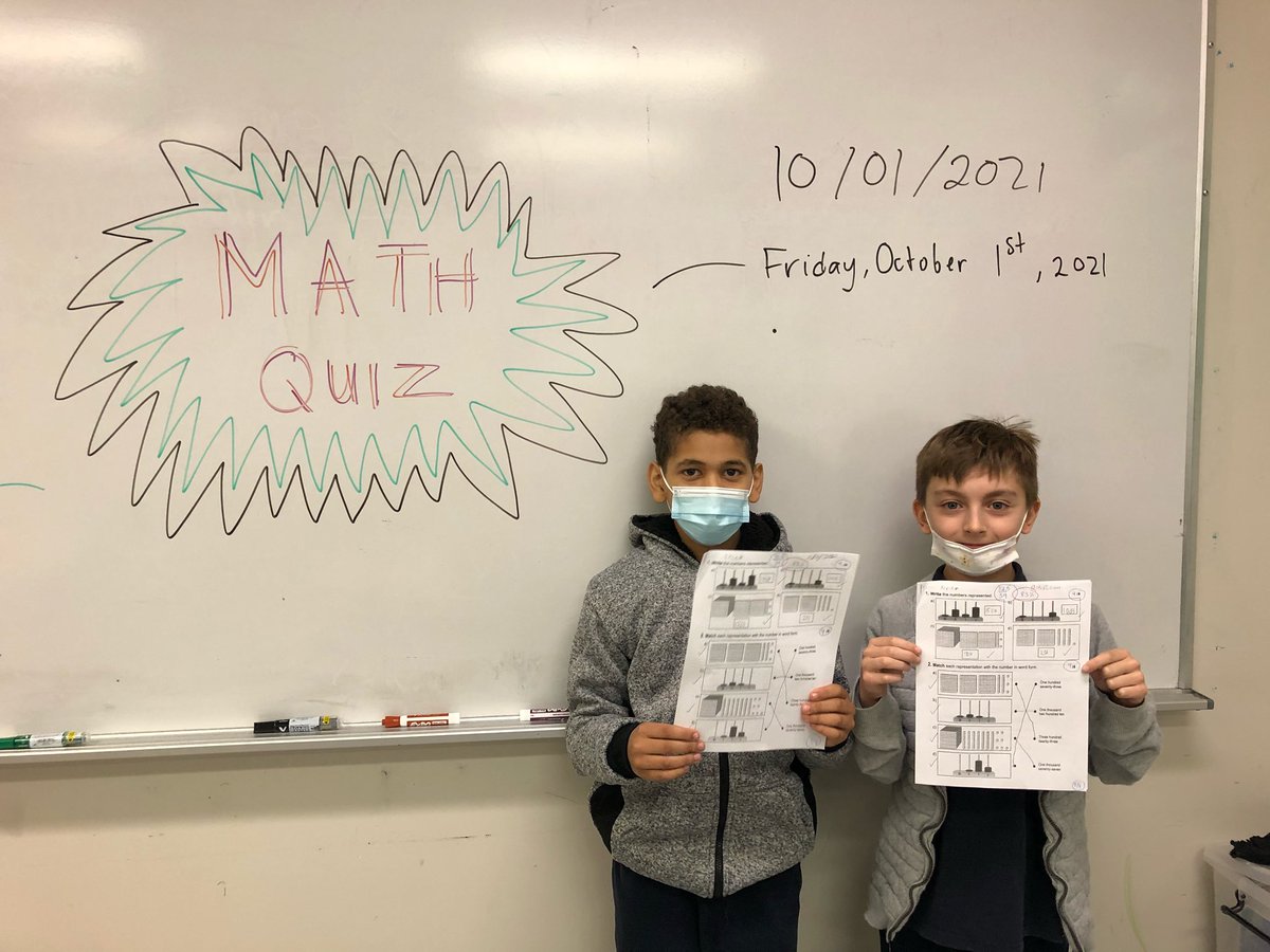 StRaphaelEMSB's tweet photo. Ms Julie’s first math quiz was a huge success! We are all so proud! Keep up the hard work! 📝 #math #elementaryeducation #cycle2 https://t.co/y7oJrFyVeW