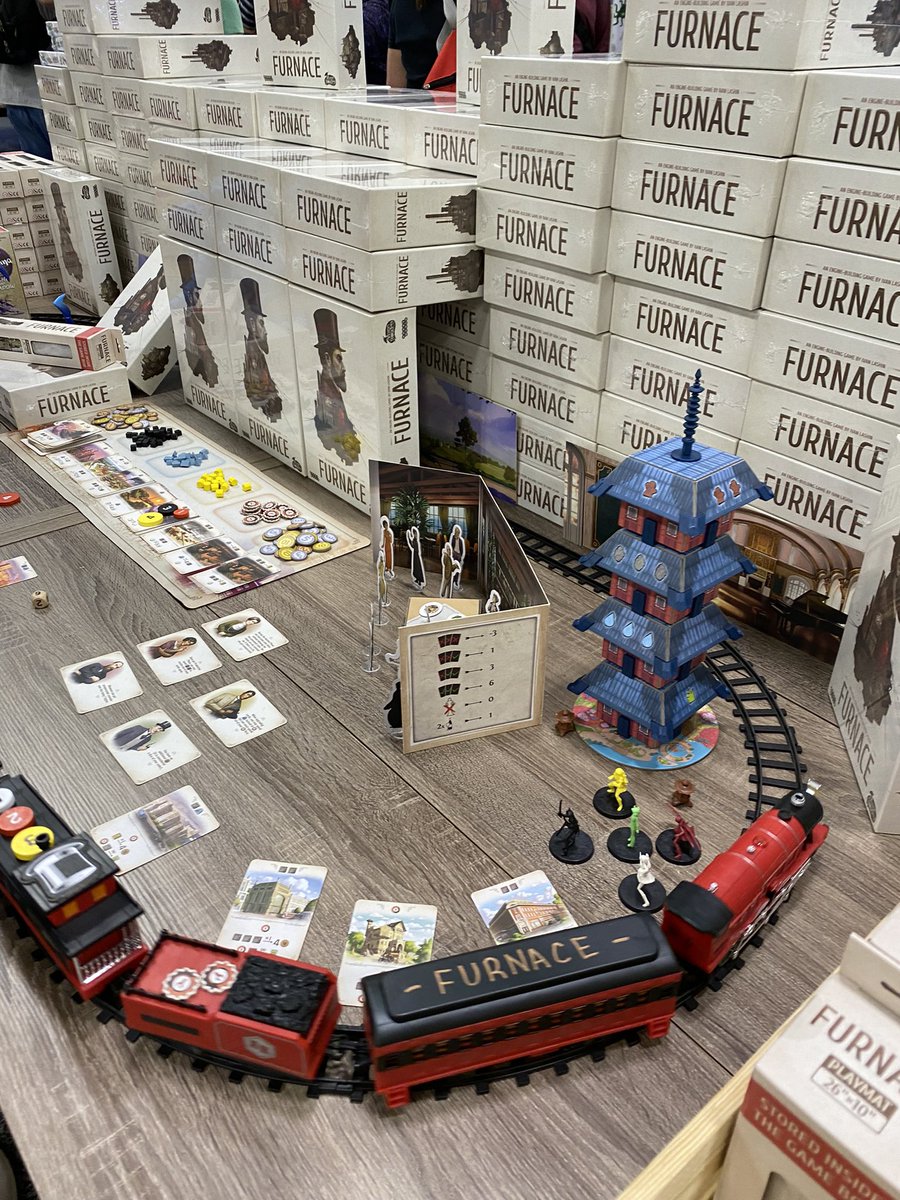 yesboardgames's tweet photo. Awesome #booth #OriginsGameFair - new #boardgame #furnace an #engine #building #game by Ivan Lashin — check this one out!! https://t.co/T3KB9Ynbjq