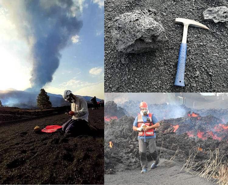 IGNSpain's tweet photo. 📢Información #ErupcionLaPalma 

▶️12 terremotos en zona sur, 10-14km de profundidad, magnitud máxima 3,5 (mbLg)
▶️Aumento del Tremor volcánico 
▶️Estabilidad en las deformaciones
▶️Recogida de muestras para análisis in situ y posterior

👉 https://t.co/fBUxDA3LRI
#Canarias https://t.co/nsLr98xITc