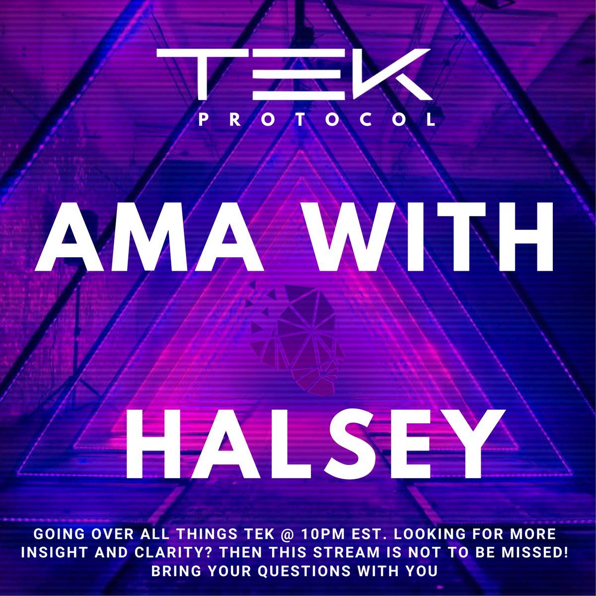 This Saturday @ 10pm EST, make sure not to miss the $TEK launch live stream with Halsey. Will be going over all things $TEK for users to better familiarize themselves with the platform. All questions happily answered, so show up ready to ask!

$NFY $BPT $TEK