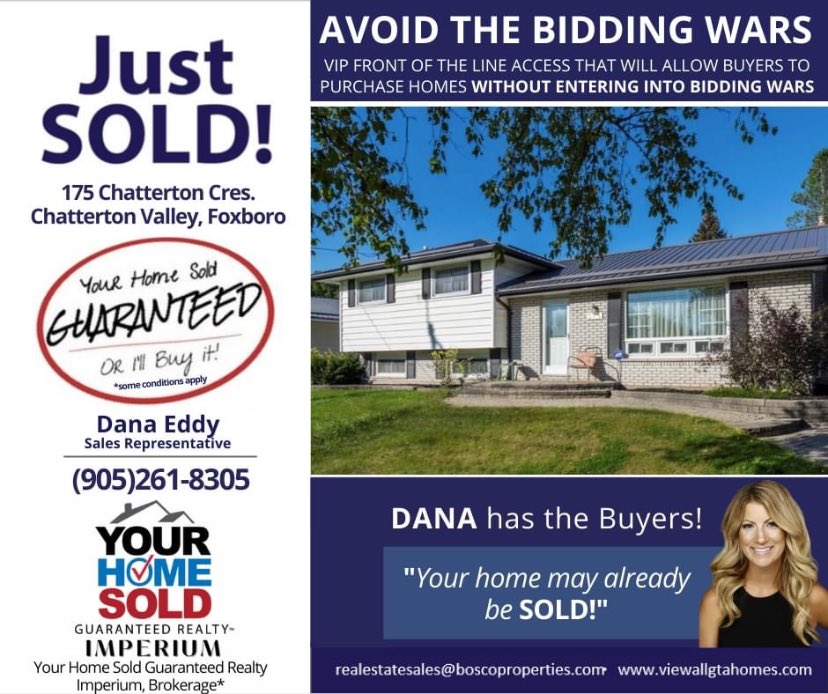 yhsgrimperium's tweet photo. Just Sold! - avoid the bidding wars and get access to the best properties before they hit the market!
#yourhomesoldguaranteed #RealEstate  #justsold #avoidthebiddingwars #offmarketaccess #drar #trreb #investors #firsttimehomebuyer #buywithus https://t.co/MOPLEta0Va