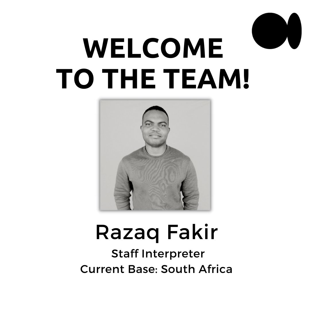 OverseasInterp's tweet photo. We are so proud to welcome our newest member of staff to the OI family: Razaq Fakir 🙌🙌🏿🙌🏽🙌🏼
#1ntSL #SignLanguage #VisualAccessibility https://t.co/mNsMEFQ7E2
