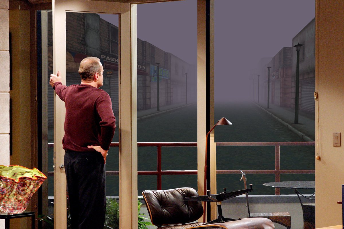 frasier looking at silent hill