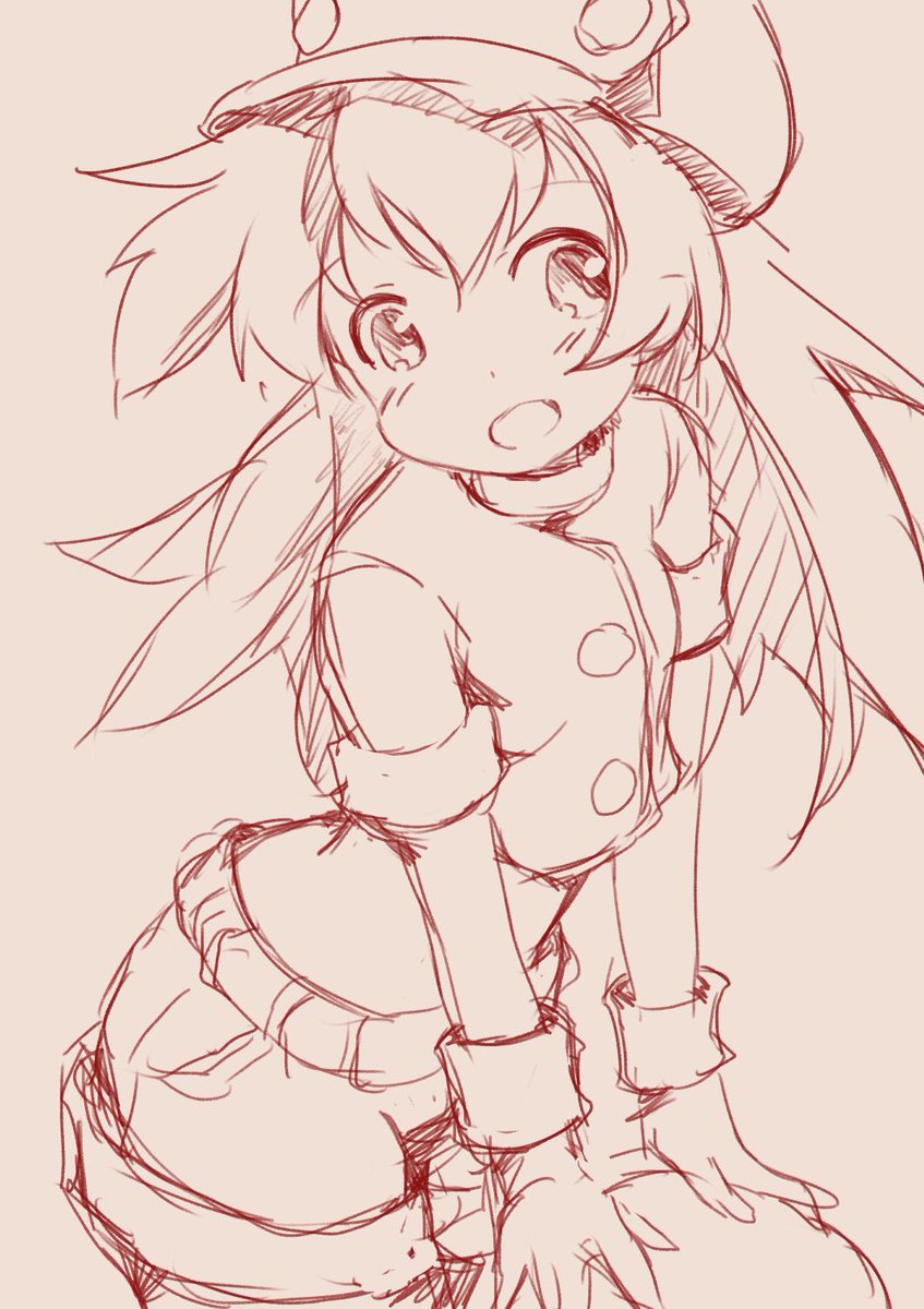 今日貼るものないから過去絵をはって誤魔化そうとしたんだけど、ラフ止まりにするの勿体ないのが結構でてきたのでちゃんと描こうと思いました 