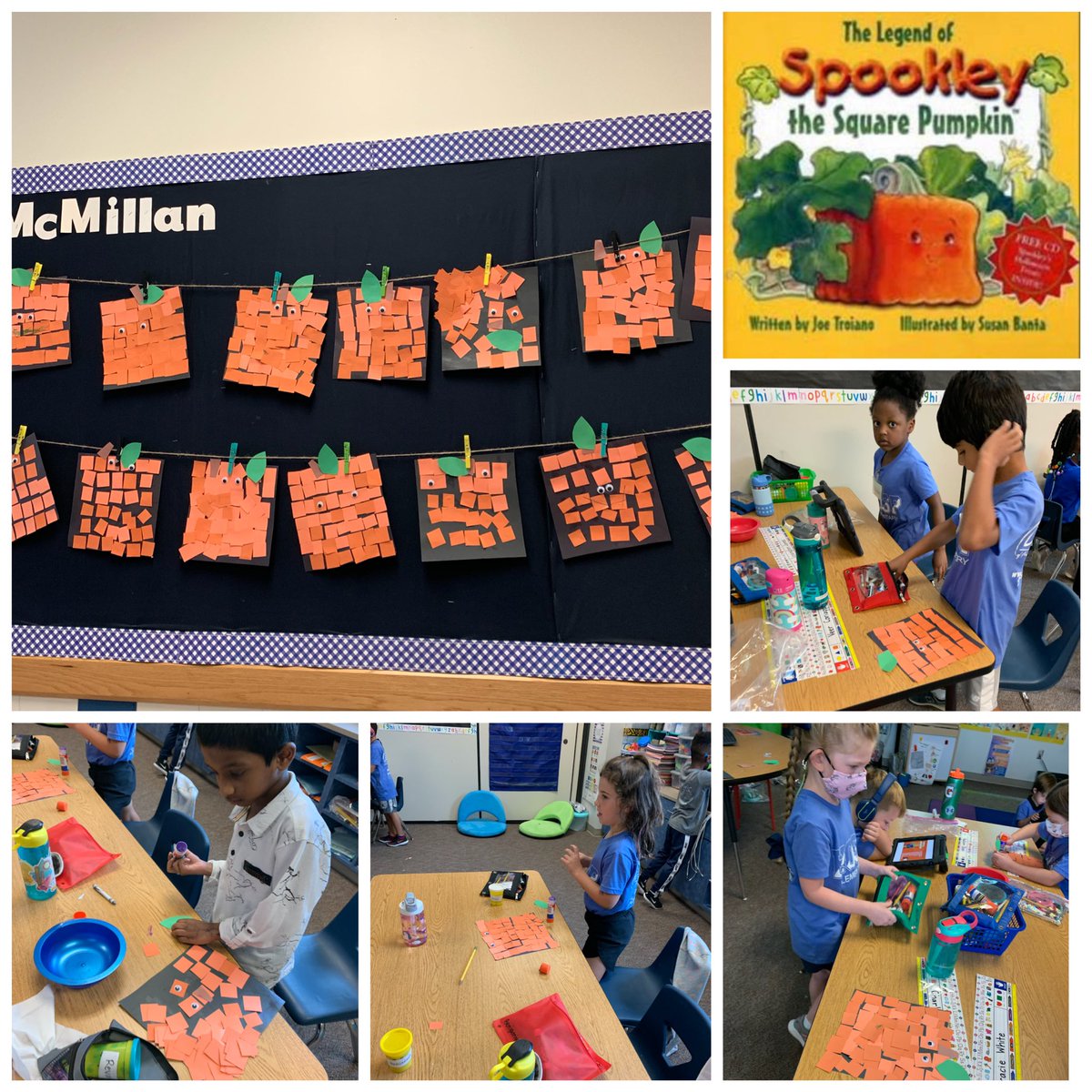 DawnRoth77's tweet image. Craft Friday! Kicking off October with reading Spookley the Square pumpkin in morning meeting and celebrated how unique and special we all are! 🎃 #kindervibes @HospElementary @PrincipalElse