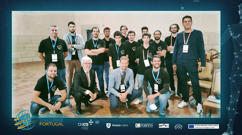 CyberChallPT's tweet photo. A equipa Portuguesa ficou em 7° lugar no #ECSC2021! Orgulho! É a única palavra que pode descrever este momento. Parabéns equipa! Parabéns, Portugal por esta conquista! Parabéns a todas as equipas! #CyberSecurityChallengePT https://t.co/DdwtEvvdH0