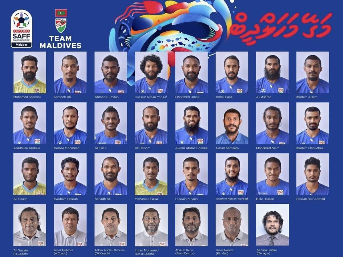 Goodluck Maldives national team..♥️🇲🇻<a href="/MaldivesFA/">Football Association of Maldives</a> #SAFFChampionship2021