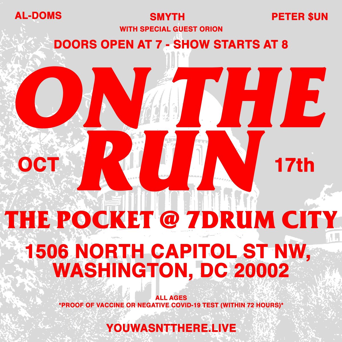 10/17 

ON THE RUN 🏃🏿 

I better see y’all there 

youwasntthere.live