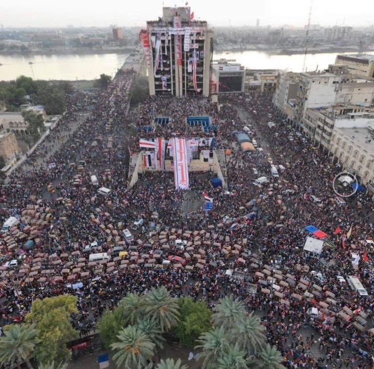 Firmeskrahim's tweet photo. #October1st marks the 2nd year since the start of the #October_Revolution, on which, the Iraqi people reminded their politicians about real #patriotism. To now, the @IraqiGovt hasn’t revealed the killers of the protesters.
Mercy to all the martyrs who were killed in a savage way. https://t.co/pBbdrb7hu4