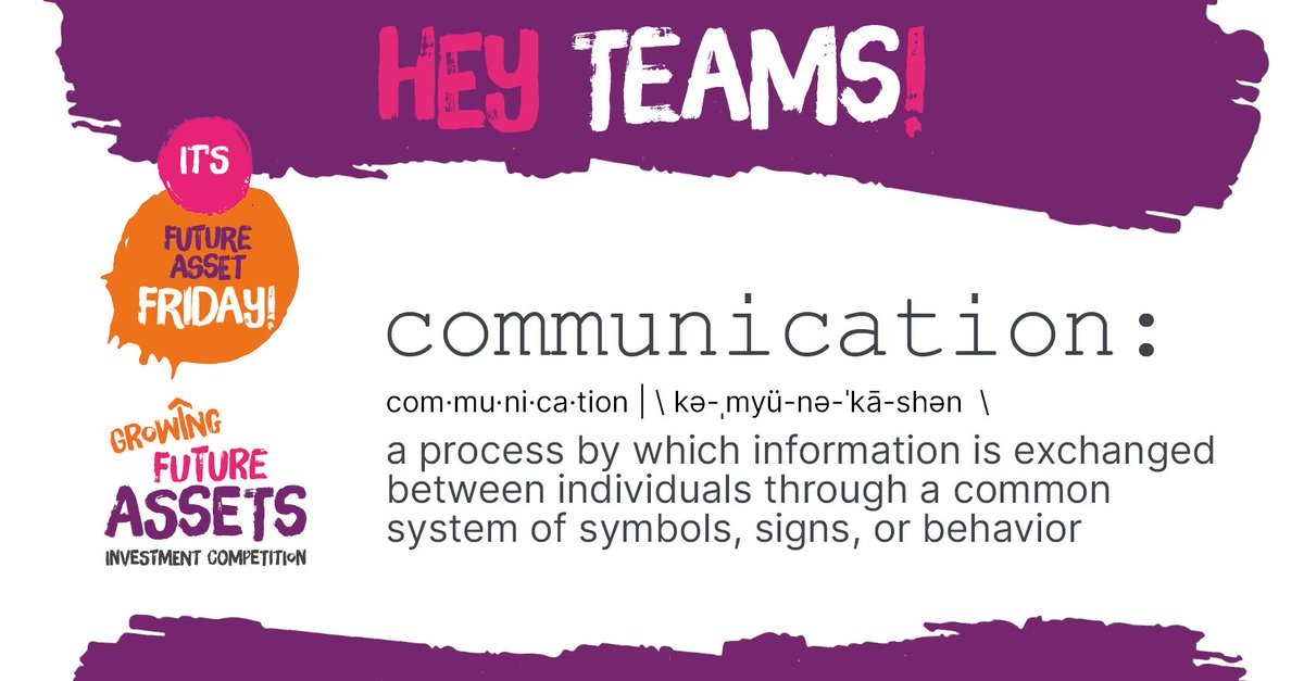 Future_Asset's tweet photo. It's #FutureAssetFriday! 

Whether it's with your team members, your Investment Mentor, or when making your investment case, communication is the name of the game!

Adam Drummond from @Rathbones1742 has some presentation top tips in our latest blog:

https://t.co/AqoyZPfAEa https://t.co/85jM6qlsrJ