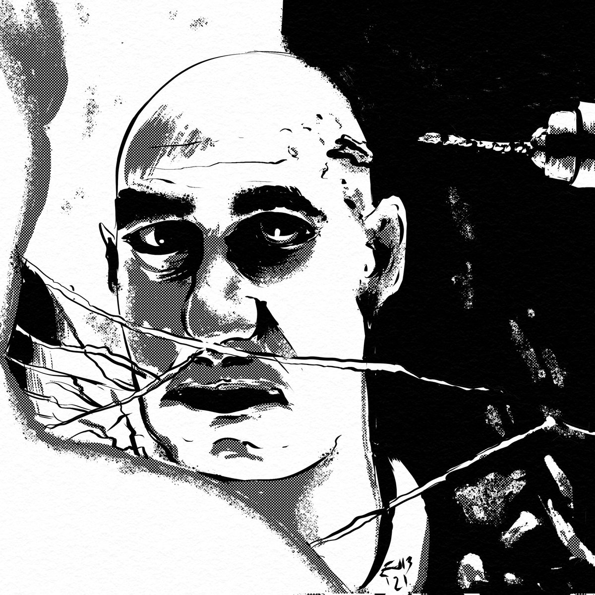 Edwinudesign's tweet photo. Pi (π) movie  sketch
#inktober2021 #drawing #inkdrawing #pimovie #fanart #doodle #art https://t.co/k2ALHJwQjm