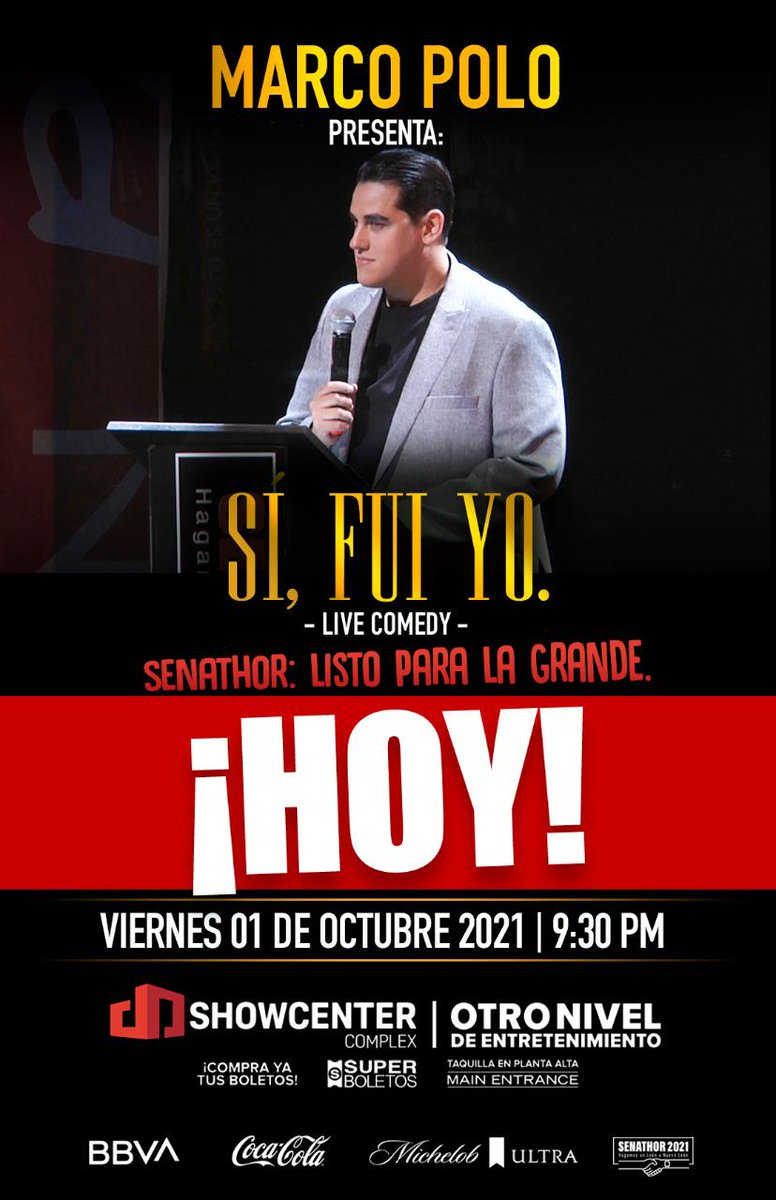 samanthahayde1's tweet photo. ES HOY!! ES HOY!!
#SiFuiYo Presentado por @LordMarcoPolo acompañado del #Senathor, NOS VEMOS EN @showcentermty en punto de las 9:30pm 🎭 🎟 👍🏻
BOLETOS AQUI, no te quedes sin el tuyo ➡️: https://t.co/aGU4bVihzH https://t.co/an433XsaPH