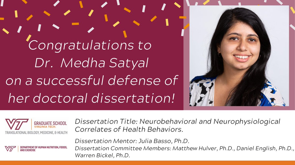 VT_TBMH's tweet photo. 🎉🎉🎉Congratulations Dr. Medha Satyal! https://t.co/8V83HCrhuf