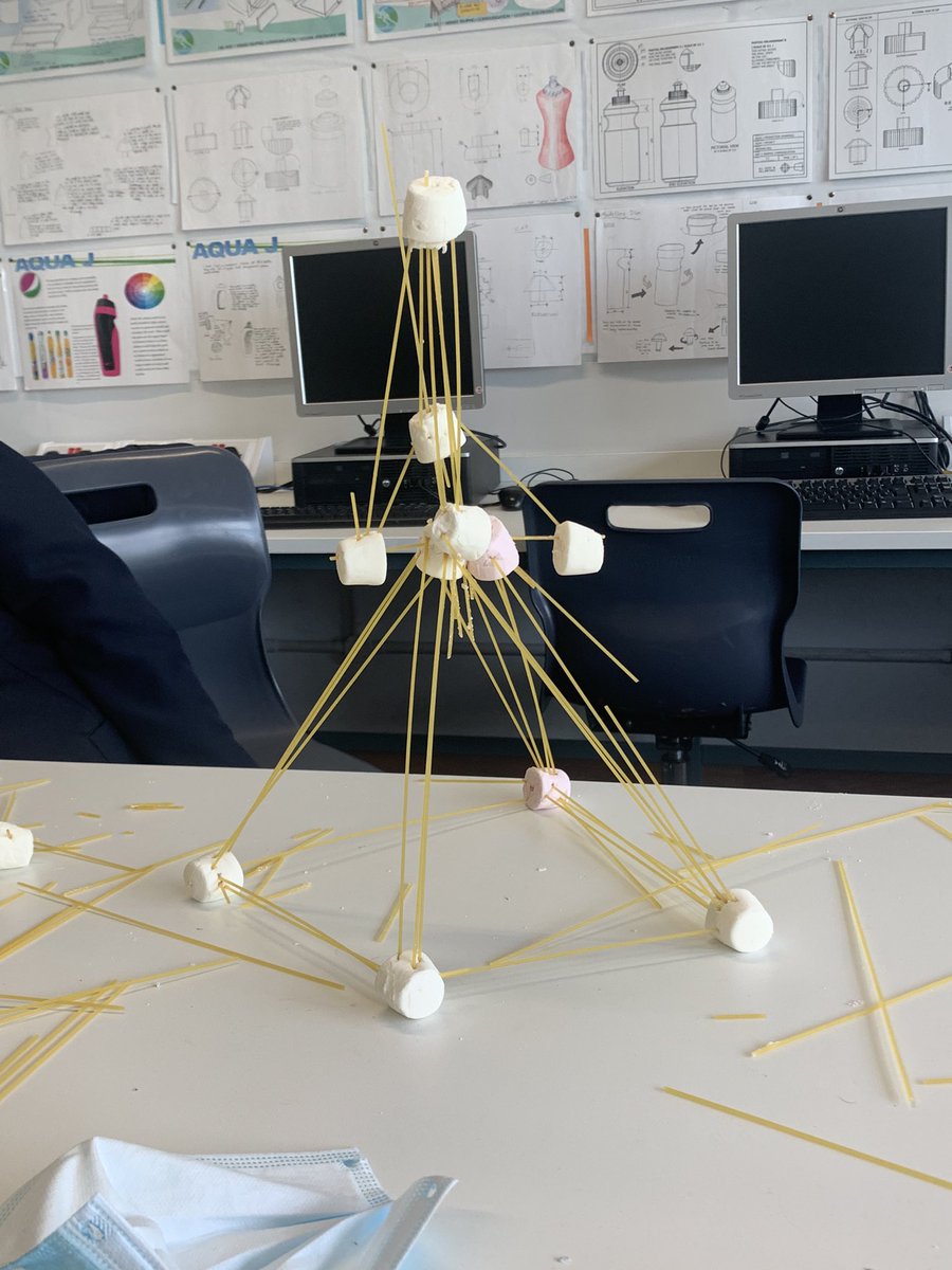 Some marshmallow and spaghetti tower building for STEM for #futureFridays <a href="/ClydeValleyHS/">Clyde Valley High School</a> The pupils did amazingly 💪🏻⭐️