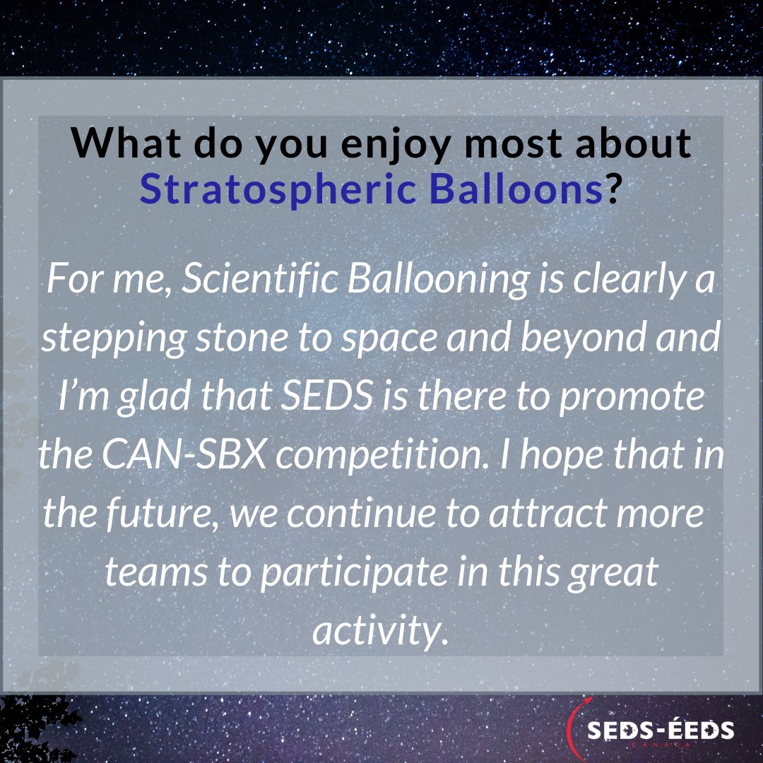 sedscanada's tweet photo. Leading up to our #CANSBX launch in October, we’d like to feature Martin Laflamme, a @csa_asc senior engineer who has been helping our student teams prepare their payloads for the stratosphere! #cdnspace #spaceexploration #spacetech https://t.co/YYp3OaMgij