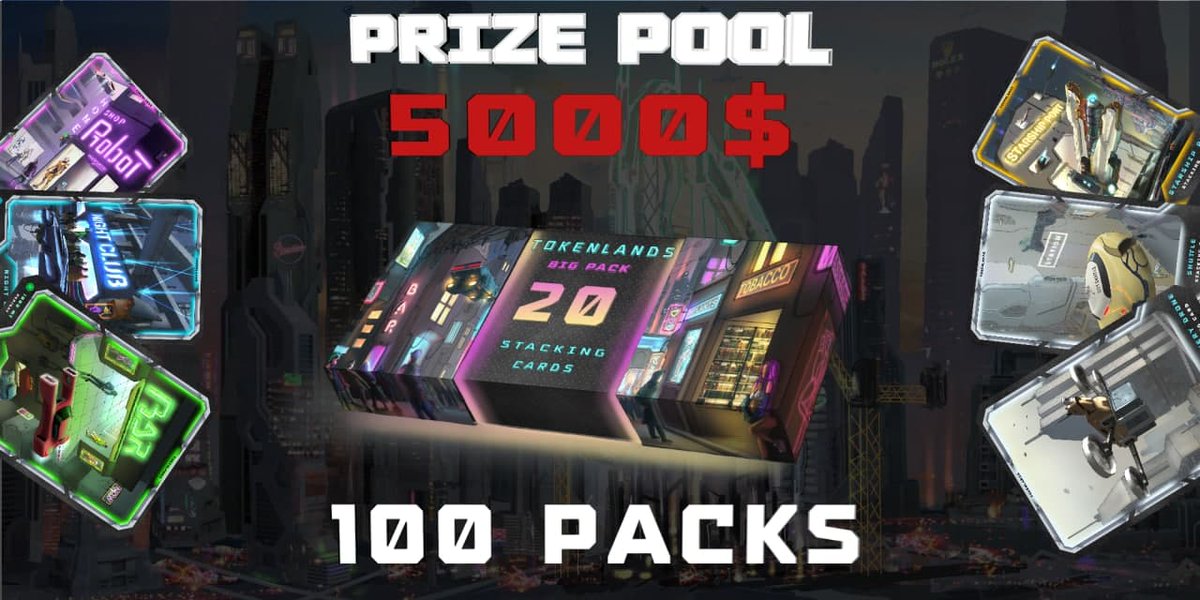 💰5000$ GIVEAWAY for 💯 residents of TokenLands  

We invite everyone to become <a href="/TokenLands/">TokenLands || Official</a> residents and #Giveaway 100 big packs containing 20 #NFT  stacking cards

To participate giveaway you need 
1⃣ Follow, RT, Like
2⃣ Drop your WAX WALLET in coment
 wallet.wax.io