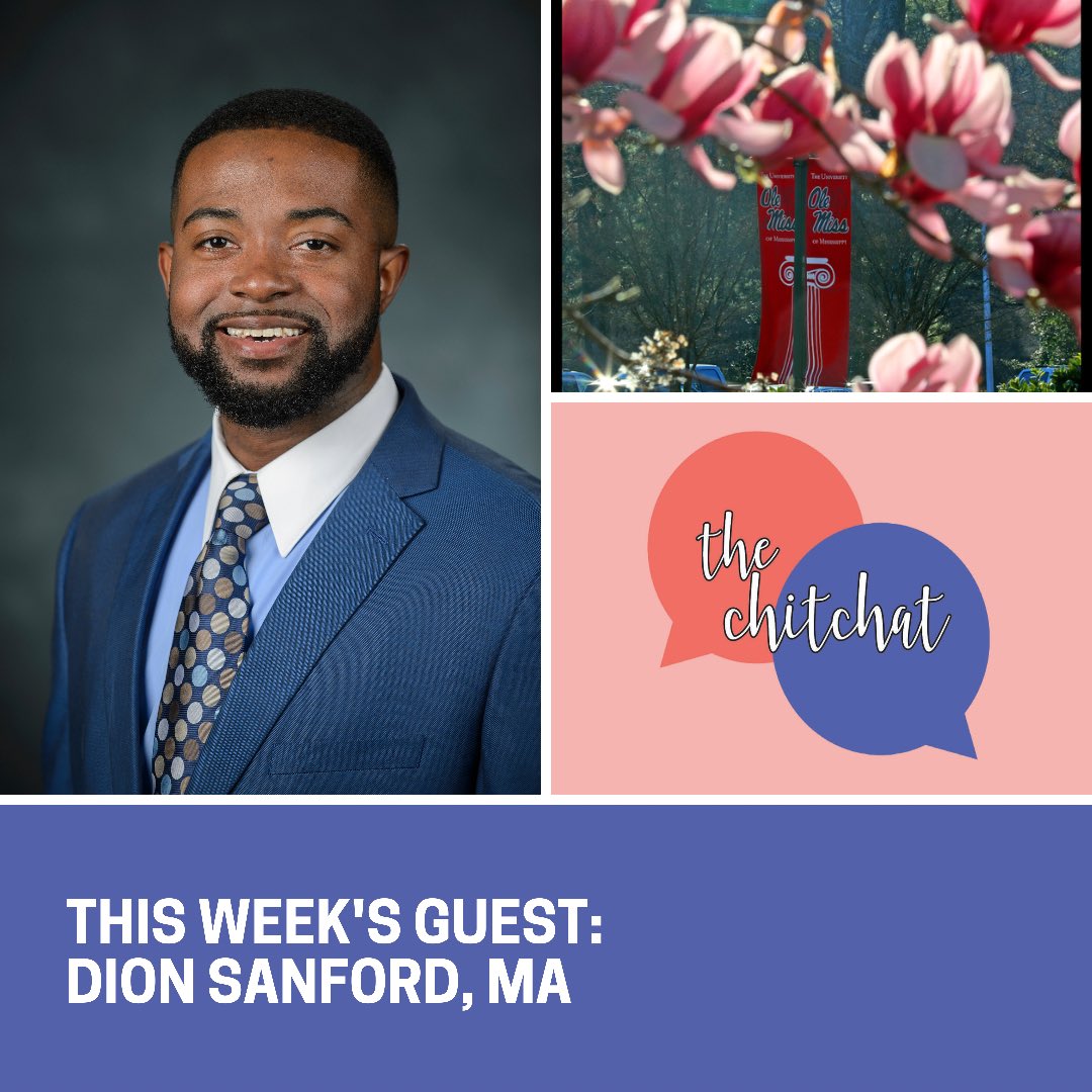 olemissasp's tweet image. Season 2, Episode 5 of The ChitChat is now available! This week’s guest is Dion Sanford from CSSFYE! Check out The ChitChat! 
••
📱 cssfye.olemiss.edu/student-suppor…
••
#AcademicSupport #CSSFYE #OleMiss #TheChitChat #AcademicConsultations #Leadership #StudySkills #EDHE
