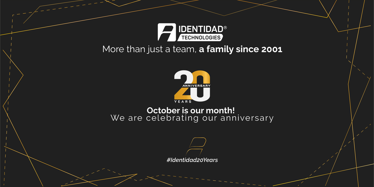IdentidadFund's tweet photo. #October is not another month!  📅 Is our #Anniversary month! 🎂
20 Years of Success &amp; you have been a key part of it! 💪
More than just a team, a family since 2001
#Identidad20Year https://t.co/wSFK8FLhML
