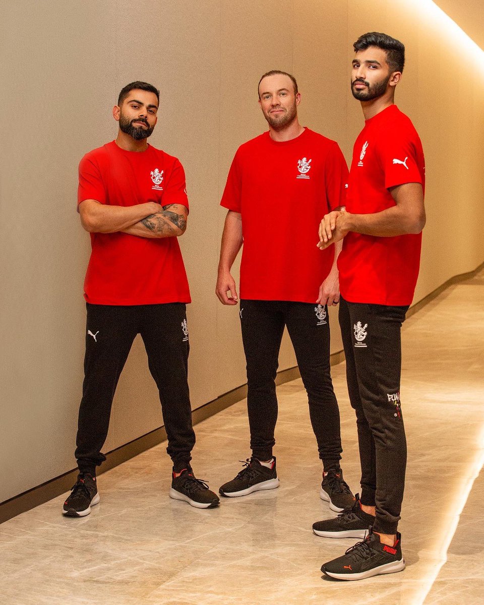 devdpd07's tweet photo. Kicking it in the new RCB Athleisure Collection. 
Get yours at https://t.co/Yt9YYdYDMX. 
@pumacricket https://t.co/leQCBaBJUK