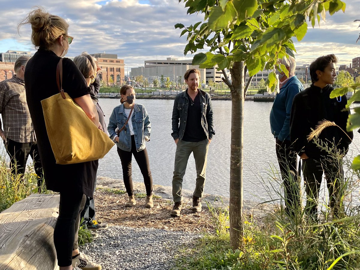 DesignUnderSky's tweet photo. It was a great #designweekri2021. Was honored along with the incredible company with @mickey.ackerman @rwp_included @laurambriggs and @loisharada for the DXRI Hall of Fame and also had a great turnout for the talk and site tour our of #livingedgepvd and #10000suns. https://t.co/1kQNzogeW5