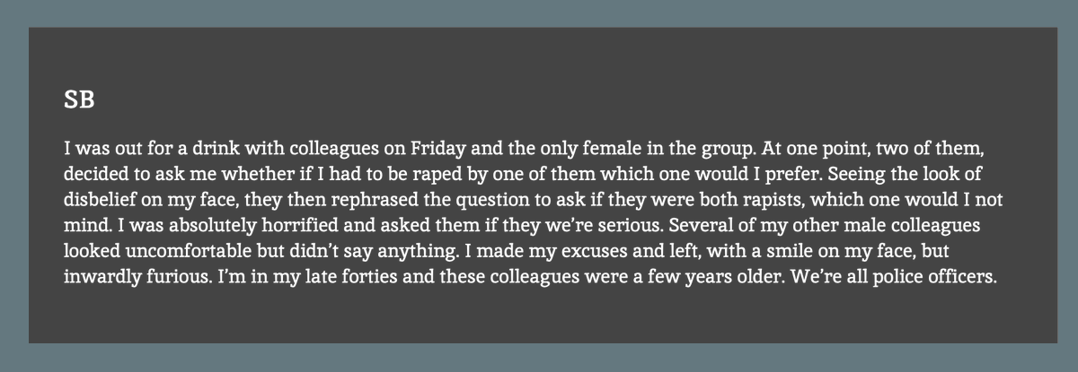 Institutionalised misogyny: we have been deluged with stories like this from currently serving police officers