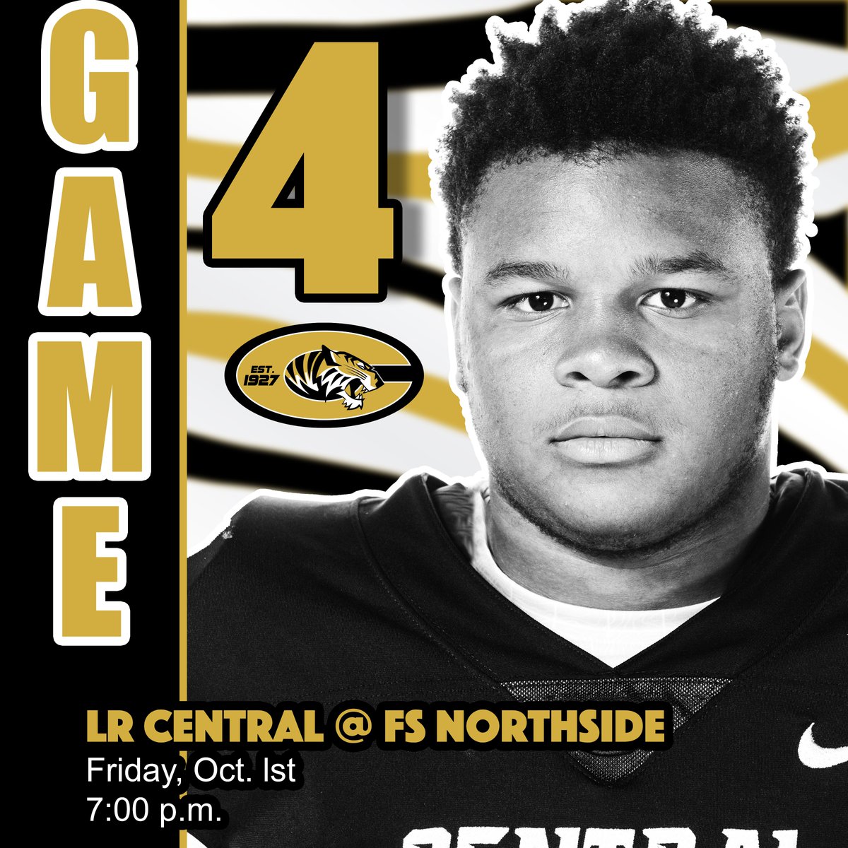 OldWarrior_61's tweet photo. GAME DAY: Tonight the Little Rock Central Tigers travel to Fort Smith to take on the Northside Grizzlies. Friday, Oct. 1st at 7:00 p.m. #littlerockcentralfootbal #unitetheteam #heartofthecity #centralfootball #TigerPride @lrtigerfootball https://t.co/JDbtWR0rSg