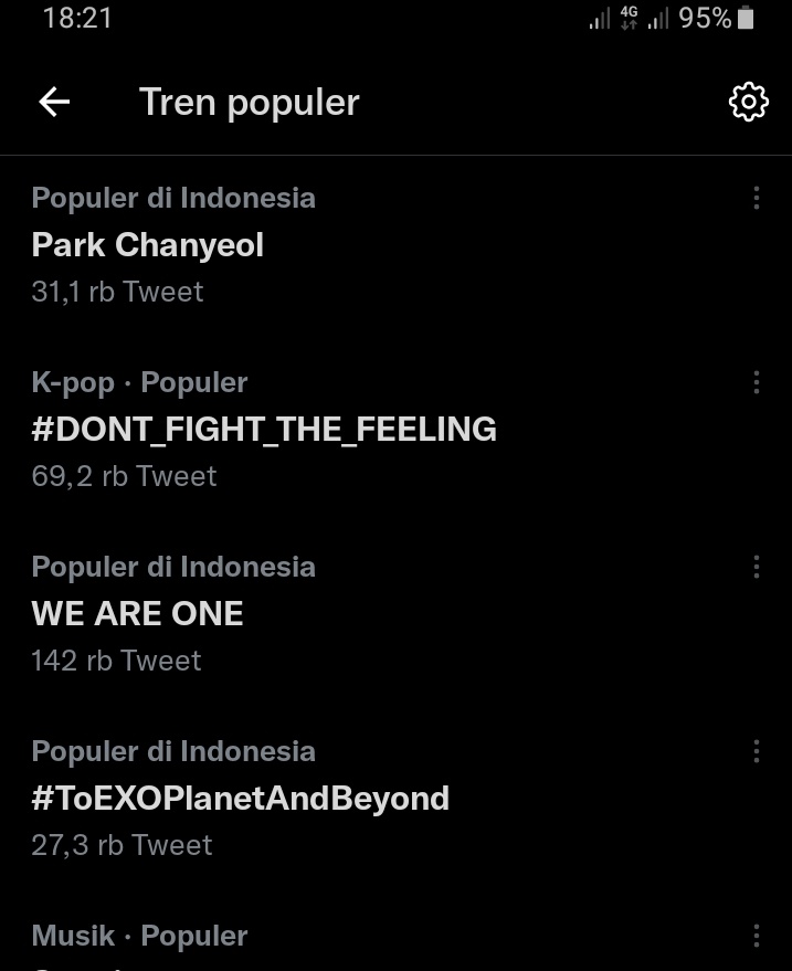 ini baru urut nihh💙
tetap stay di trending 
#ToEXOPlanetAndBeyond
#DONT_FIGHT_THE_FEELING